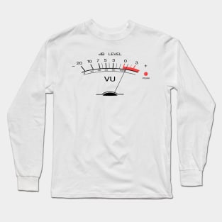 Volume VU Meter Vintage Audio Engineer Recording Studio Gear Head Musician Guitar Shirt Classic Long Sleeve T-Shirt